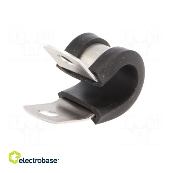Fixing clamp | ØBundle : 9.5mm | W: 12.7mm | aluminium paveikslėlis 2
