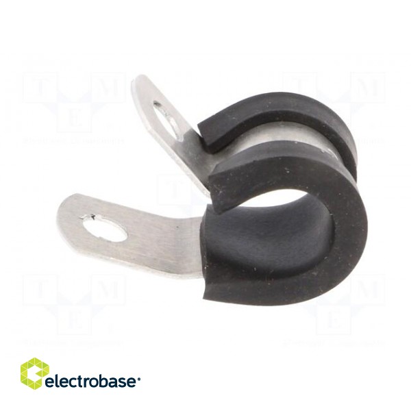 Fixing clamp | ØBundle : 9.5mm | W: 12.7mm | aluminium paveikslėlis 3