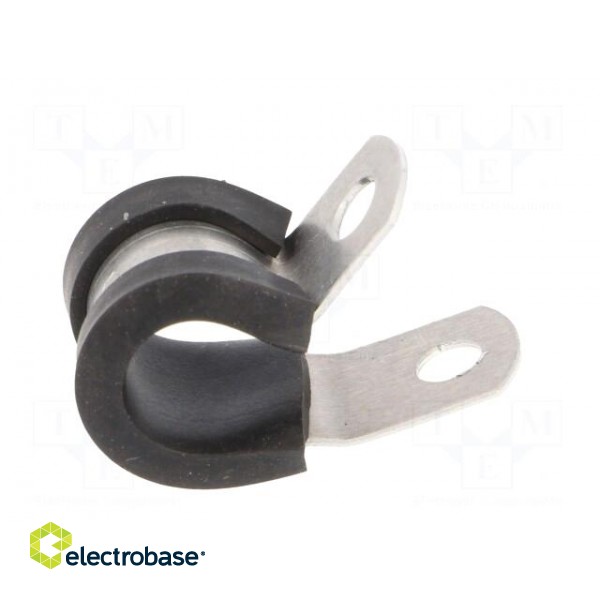 Fixing clamp | ØBundle : 9.5mm | W: 12.7mm | aluminium paveikslėlis 7