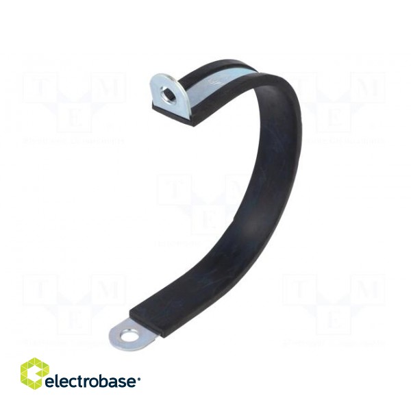 Fixing clamp | ØBundle : 92mm | W: 25mm | steel | Cover material: EPDM фото 1