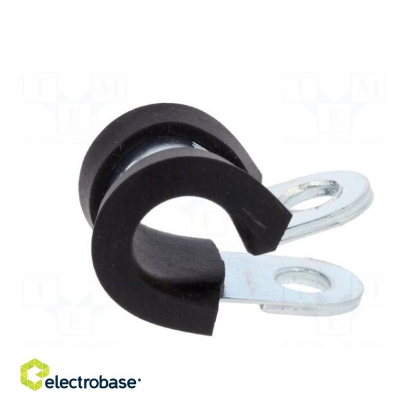 Fixing clamp | ØBundle : 9mm | W: 12mm | steel | Cover material: EPDM image 7