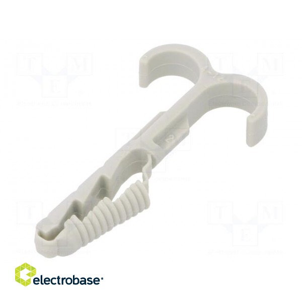 Holder | Cable P-clips,for braids,protective tubes | light grey image 1