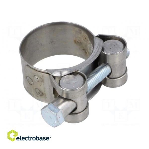 T-bolt clamp | W: 20mm | Clamping: 29÷31mm | chrome steel AISI 430