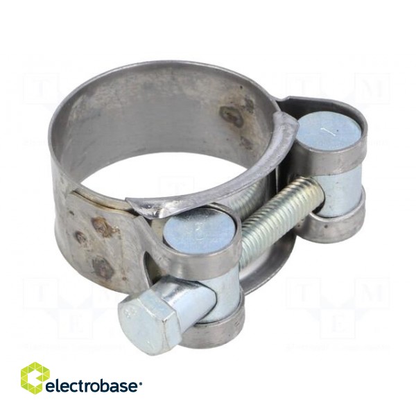 T-bolt clamp | W: 20mm | Clamping: 32÷35mm | chrome steel AISI 430
