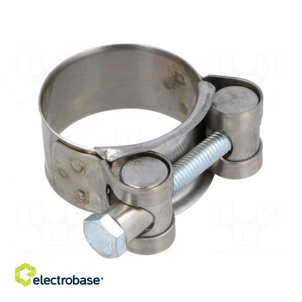 T-bolt clamp | W: 20mm | Clamping: 32÷35mm | chrome steel AISI 430