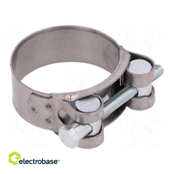 T-bolt clamp | W: 22mm | Clamping: 44÷47mm | chrome steel AISI 430
