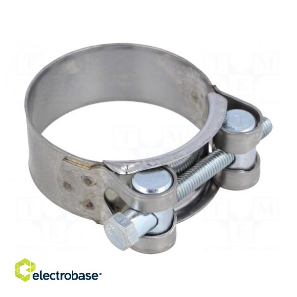 T-bolt clamp | W: 22mm | Clamping: 48÷51mm | chrome steel AISI 430