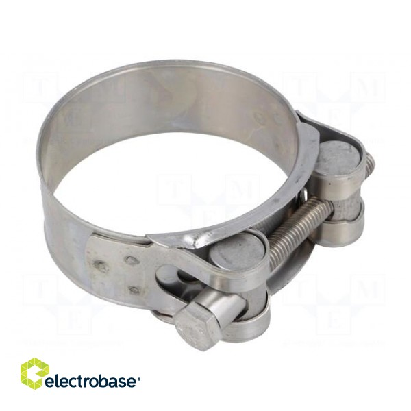 T-bolt clamp | W: 22mm | Clamping: 52÷55mm | chrome steel AISI 430