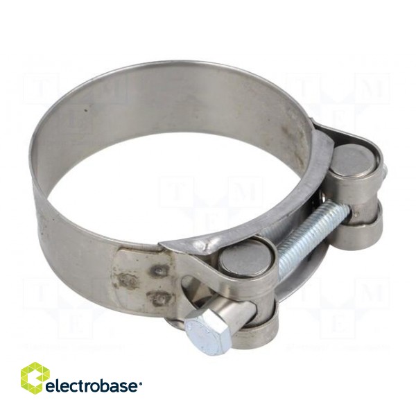 T-bolt clamp | W: 22mm | Clamping: 56÷59mm | chrome steel AISI 430