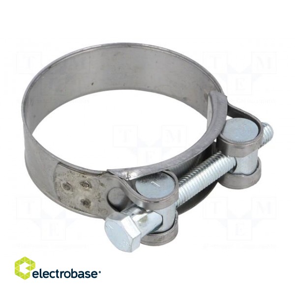 T-bolt clamp | W: 22mm | Clamping: 64÷67mm | chrome steel AISI 430
