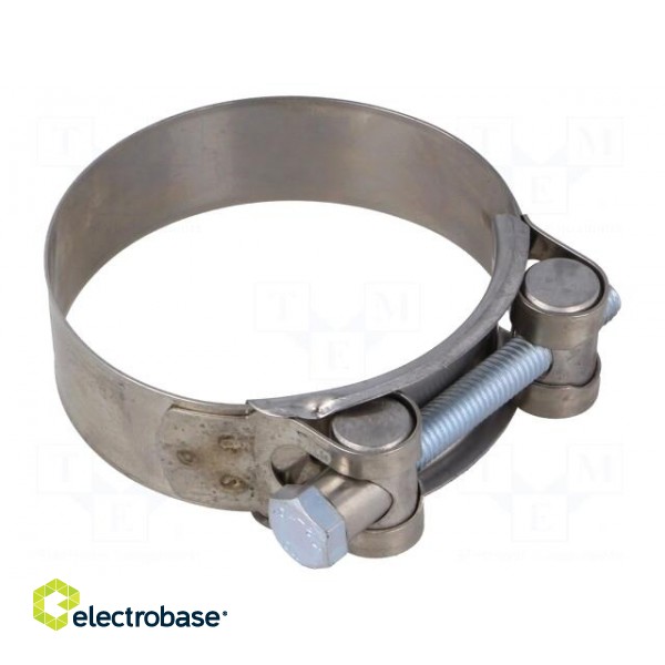 T-bolt clamp | W: 24mm | Clamping: 68÷73mm | chrome steel AISI 430 | S