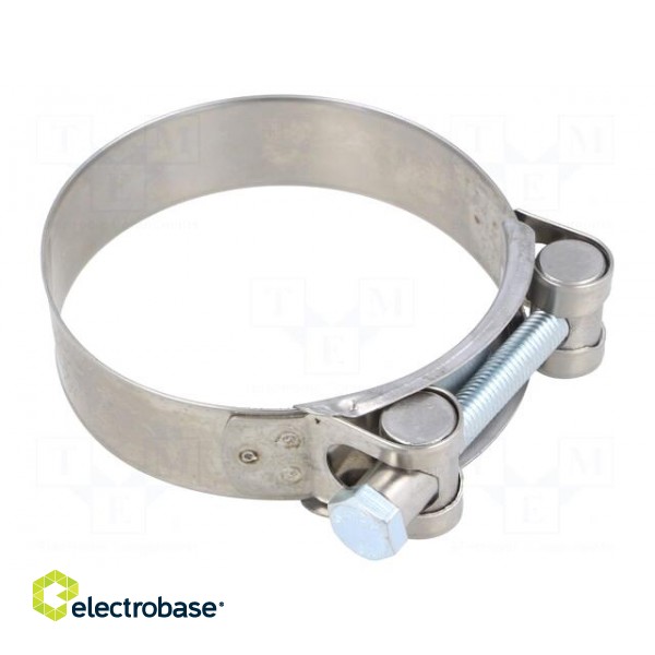 T-bolt clamp | W: 24mm | Clamping: 80÷85mm | chrome steel AISI 430 | S