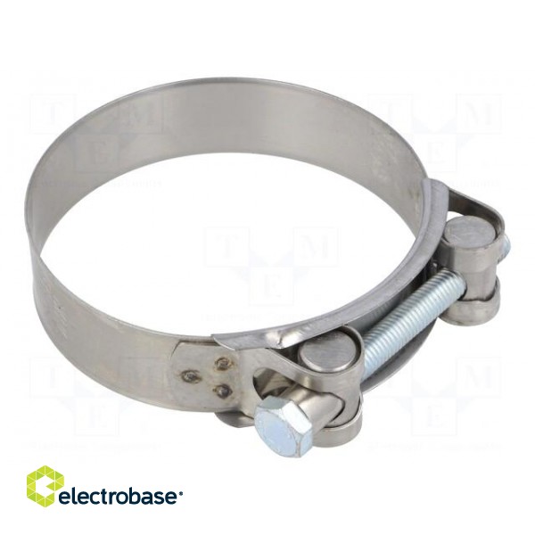 T-bolt clamp | W: 24mm | Clamping: 83÷88mm | chrome steel AISI 430 | S