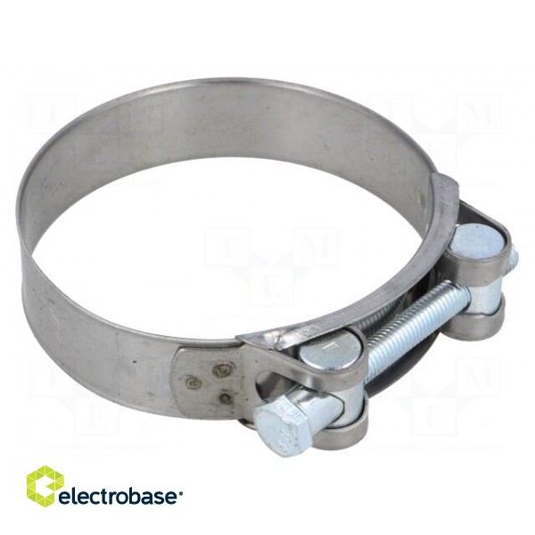 T-bolt clamp | W: 24mm | Clamping: 86÷91mm | chrome steel AISI 430