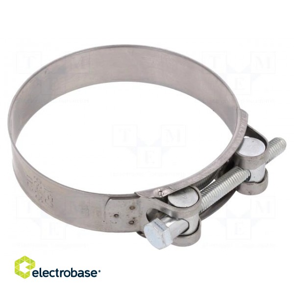 T-bolt clamp | W: 24mm | Clamping: 98÷103mm | chrome steel AISI 430