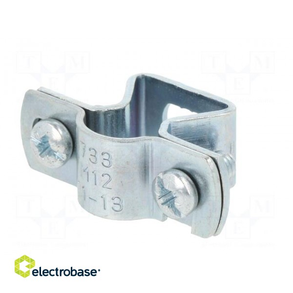 T-bolt clamp | W: 41mm | Clamping: 12÷14mm | steel | Plating: zinc image 2