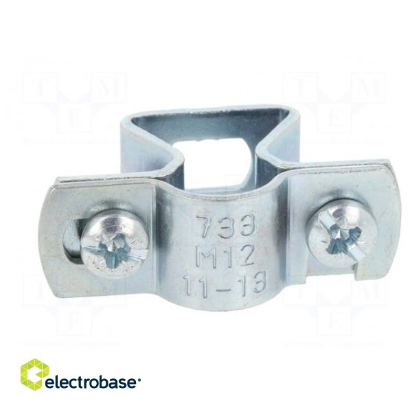 T-bolt clamp | W: 41mm | Clamping: 12÷14mm | steel | Plating: zinc image 9
