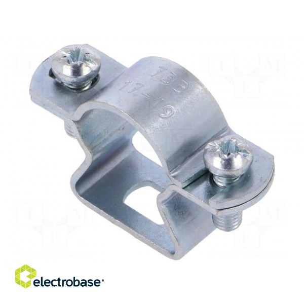 T-bolt clamp | W: 45mm | Clamping: 17÷19mm | steel | Plating: zinc image 1