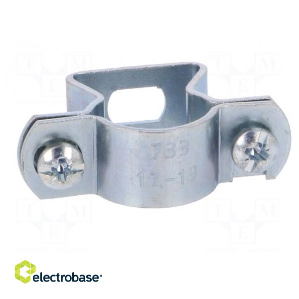 T-bolt clamp | W: 45mm | Clamping: 17÷19mm | steel | Plating: zinc image 9