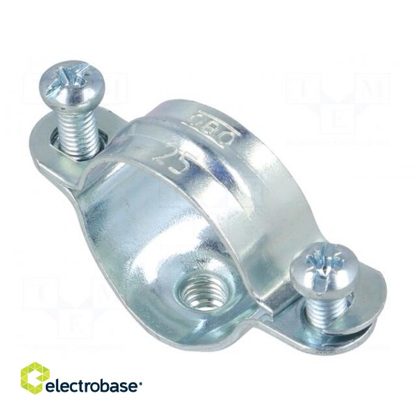 T-bolt clamp | W: 52mm | Clamping: 24÷26mm | steel | Plating: zinc image 1