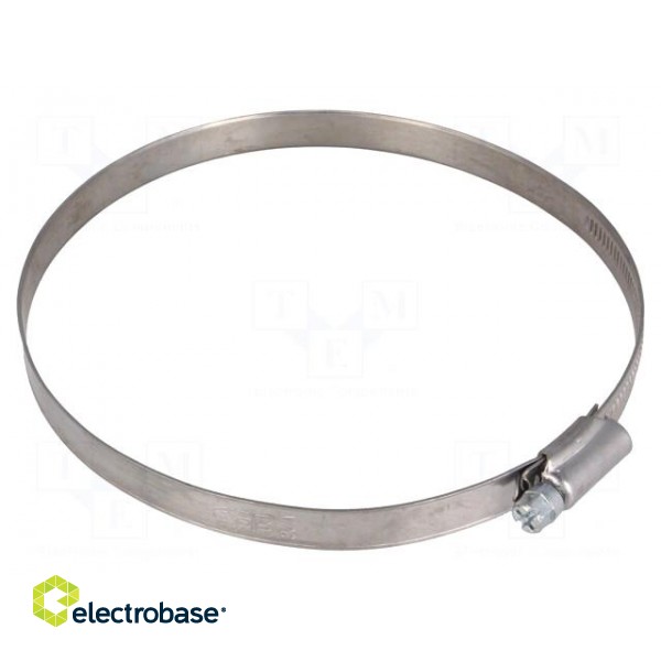 Worm gear clamp | W: 12mm | Clamping: 120÷140mm | DD | W2 | DIN 3017