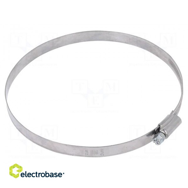 Worm gear clamp | W: 12mm | Clamping: 130÷150mm | DD | W2 | DIN 3017