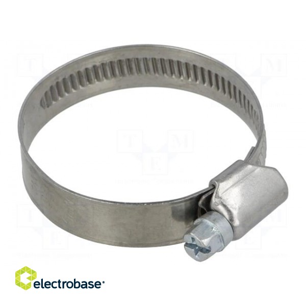 Worm gear clamp | W: 12mm | Clamping: 32÷50mm | DD | W2 | DIN 3017