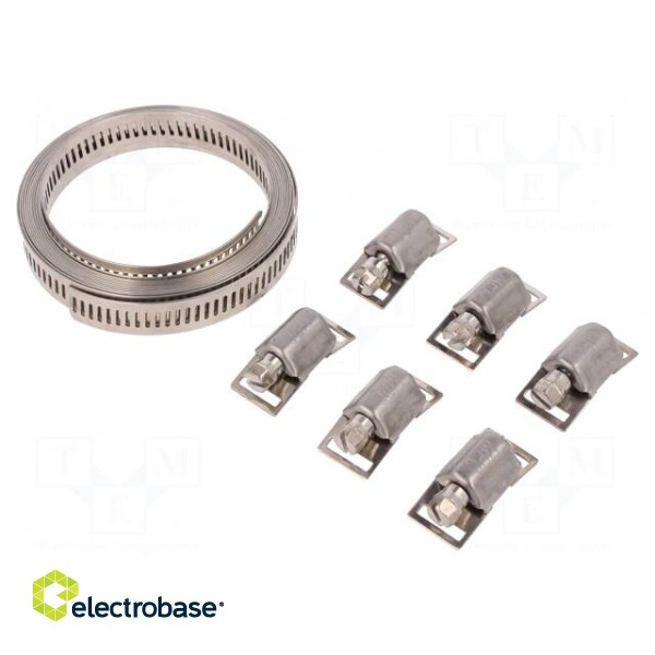 Worm gear clamp | W: 14mm | chrome steel AISI 430 | Man.series: EB