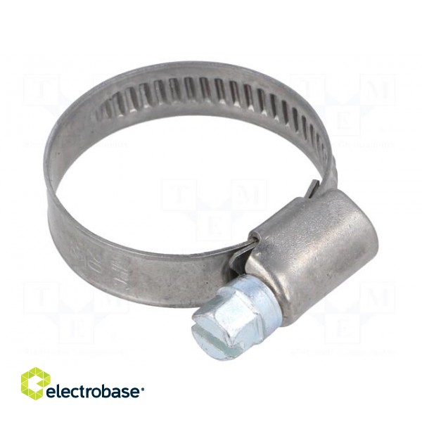 Worm gear clamp | W: 9mm | Clamping: 20÷32mm | chrome steel AISI 430