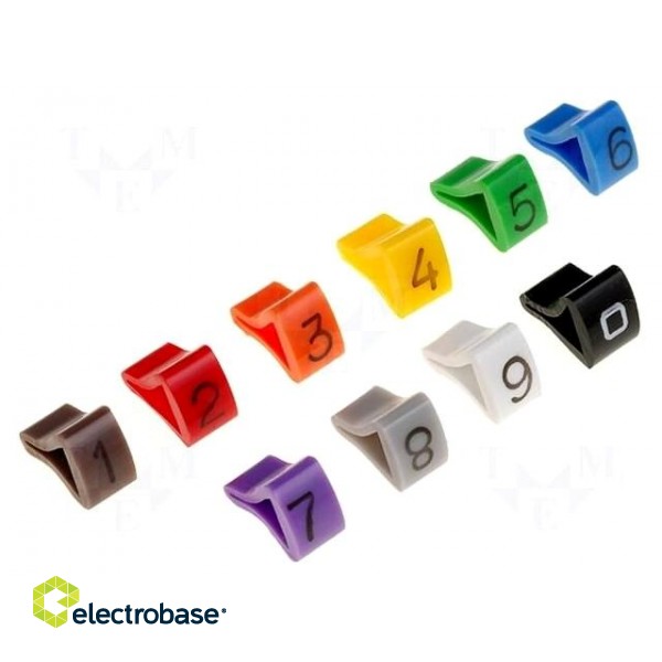 A kit of cable labels | 1.7÷3.5mm | H: 6mm | A: 6mm | L: 5mm | -30÷100°C