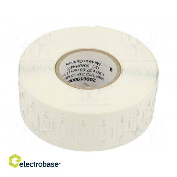 Label | 2÷3.5mm | polyester | white | -40÷150°C | leaded | WM | UL94HB