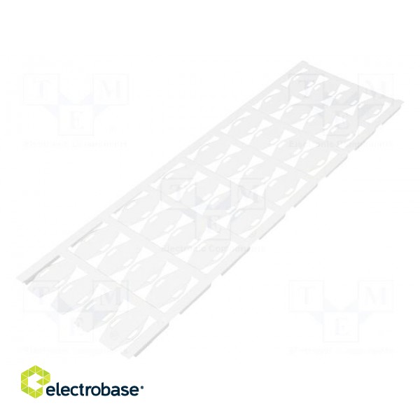 Label | 7÷40mm | polyamide 66 | white | -40÷100°C | cable ties | UL94V-2 фото 1