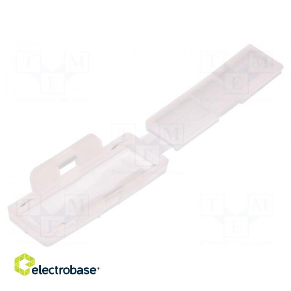 Label | natural | leaded | cable ties | W: 8mm | L: 29mm image 1