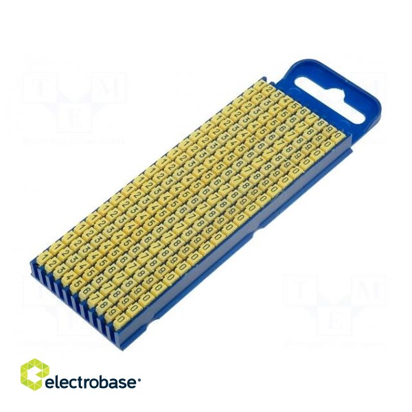 Markers for cables and wires | 2.8÷3.8mm | polyamide | yellow