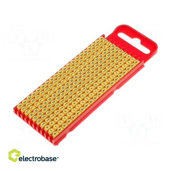 Markers for cables and wires | 2÷2.8mm | polyamide | yellow | L: 3mm