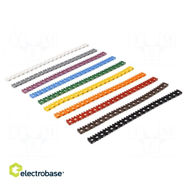 Markers for cables and wires | 4÷5mm | polyamide | push-in