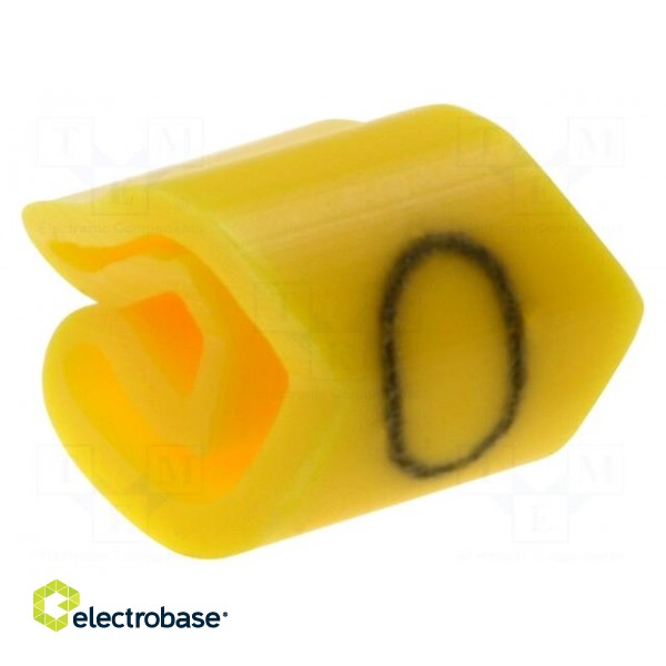 Markers for cables and wires | Label symbol: 0 | 3÷5mm | PVC | yellow
