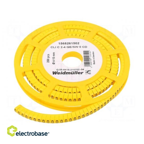 Markers | Marking: 0 | 4÷10mm | PVC | yellow | -30÷80°C | leaded | CLI C paveikslėlis 2
