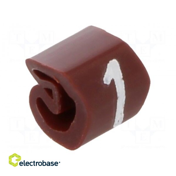 Markers | Marking: 1 | 1.3÷3mm | PVC | brown | -30÷80°C | leaded | CLI C