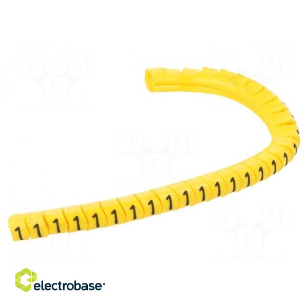 Markers | Marking: 1 | 2.5÷5mm | PVC | yellow | -30÷60°C | leaded | PA-1