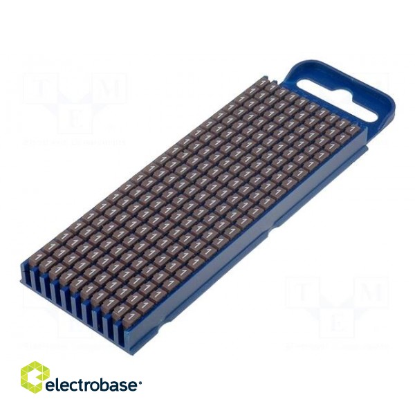 Markers for cables and wires | Label symbol: 1 | 2.8÷3.8mm | brown