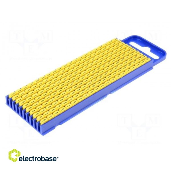 Markers for cables and wires | Label symbol: 1 | 2.8÷3.8mm | yellow