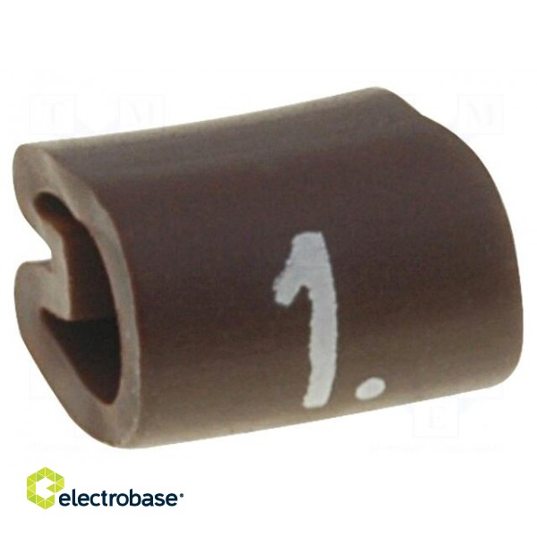 Markers for cables and wires | Label symbol: 1 | 2.9÷4.7mm | PVC
