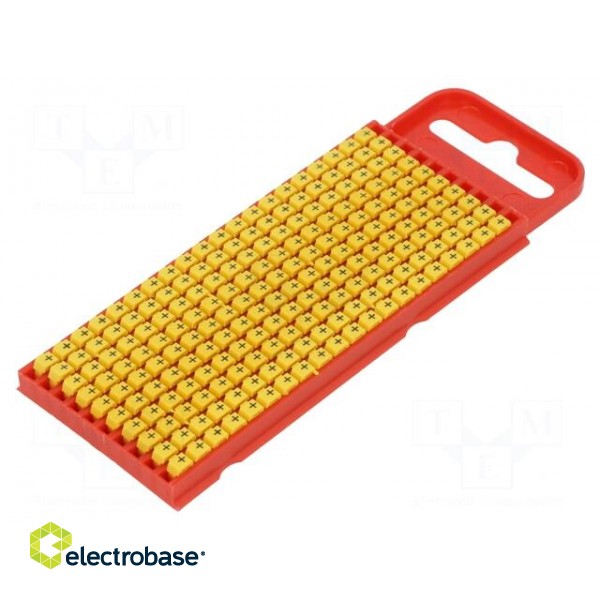 Markers for cables and wires | Label symbol: + | 2÷2.8mm | yellow
