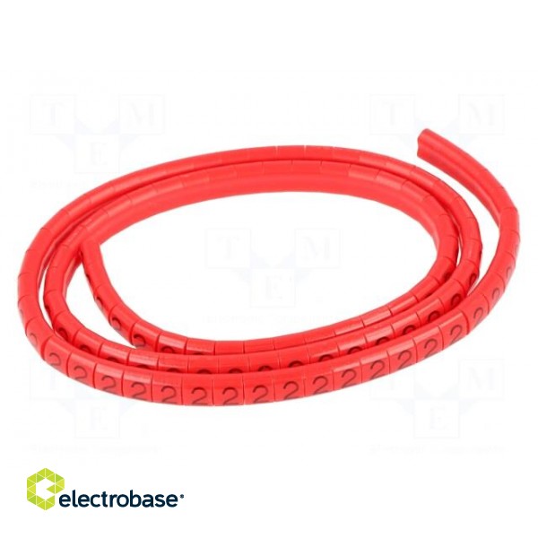 Markers for cables and wires | Label symbol: 2 | 1.1÷2.5mm | H: 3mm