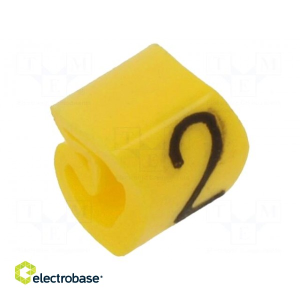Markers | Marking: 2 | 1.3÷3mm | PVC | yellow | -30÷80°C | leaded | CLI C