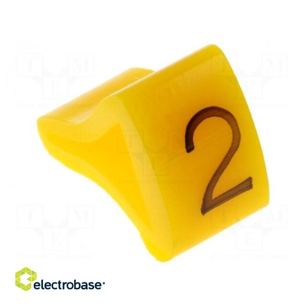 Markers for cables and wires | Label symbol: 2 | 3÷6.5mm | H: 9mm