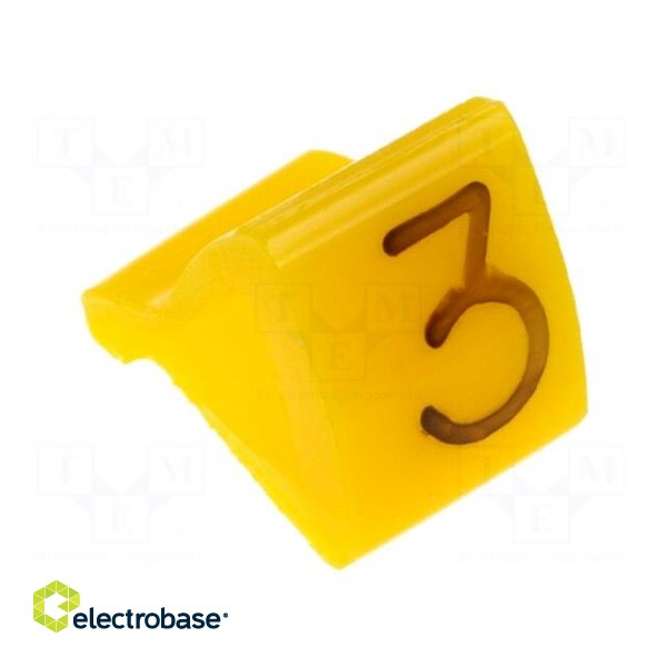 Markers for cables and wires | Label symbol: 3 | 1.7÷3.5mm | H: 7mm