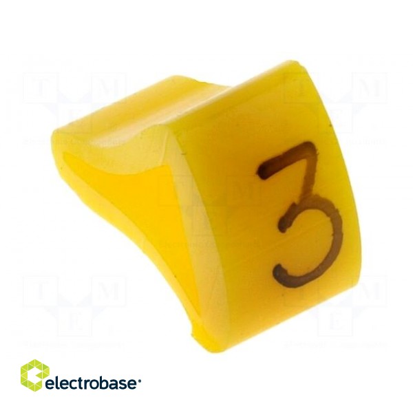 Markers for cables and wires | Label symbol: 3 | 3÷6.5mm | H: 9mm