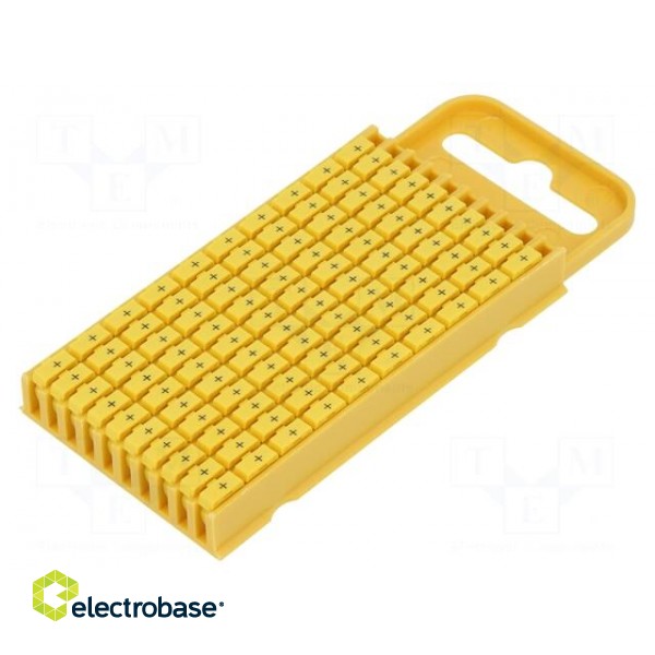 Markers for cables and wires | Label symbol: + | 4.3÷5.3mm | yellow